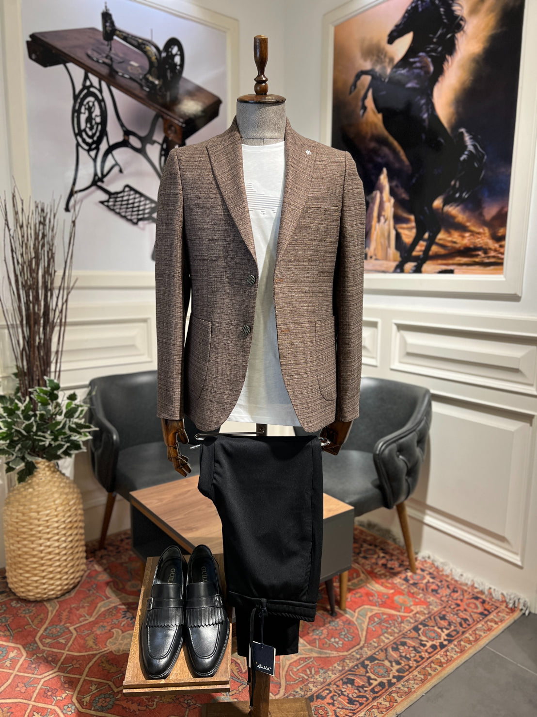 Guild Riga Bag Pocket Woven Camel Jacke