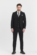 Guild Risan Slim Fit Schwarzer Anzug