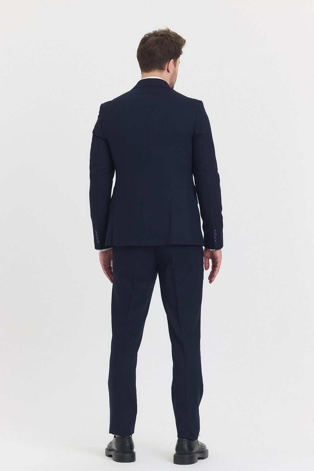 Guild Risan Slim Fit Anzug in Marineblau mit Weste